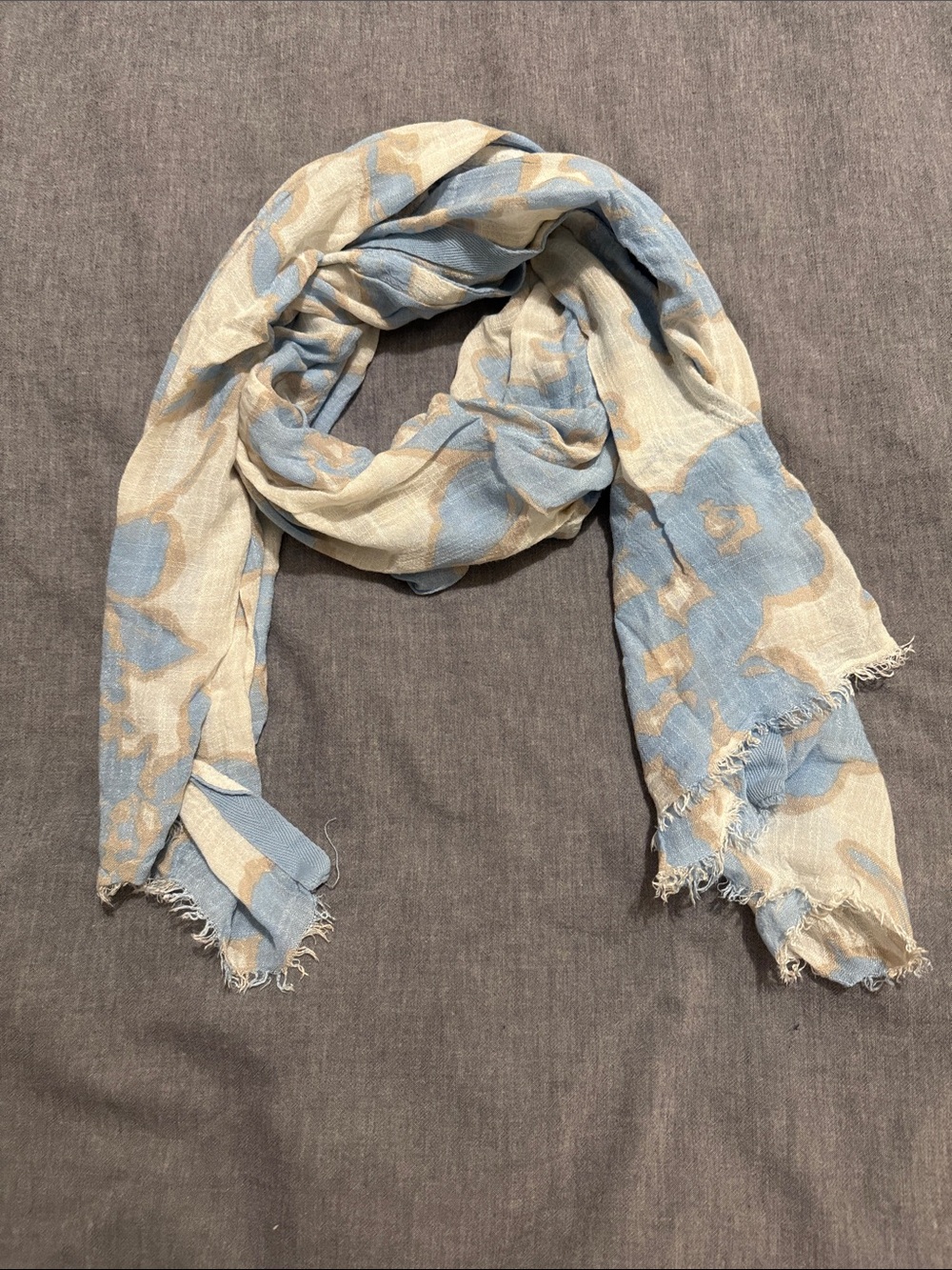 Summer Scarf (blue/tan)